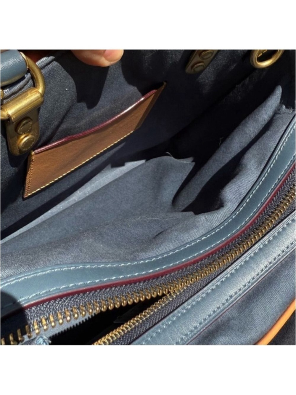 Coach Rogue 25 Signature Denim Satchel Crossbody Bag Style CR691 NWOT - Picture 10 of 16